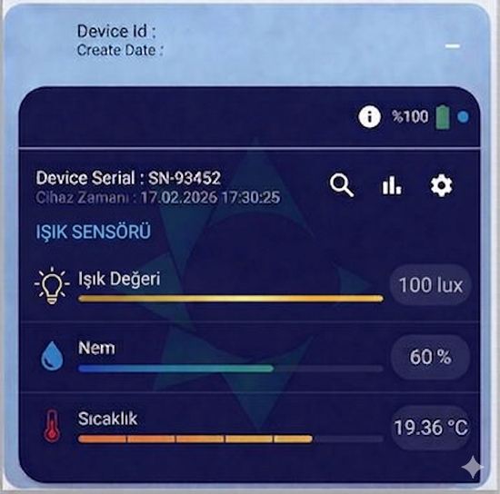 Wi-Fi Ortam Işığı Sensörü | 0–200 Klx | İç Mekan | Yüksek Hassasiyet resmi